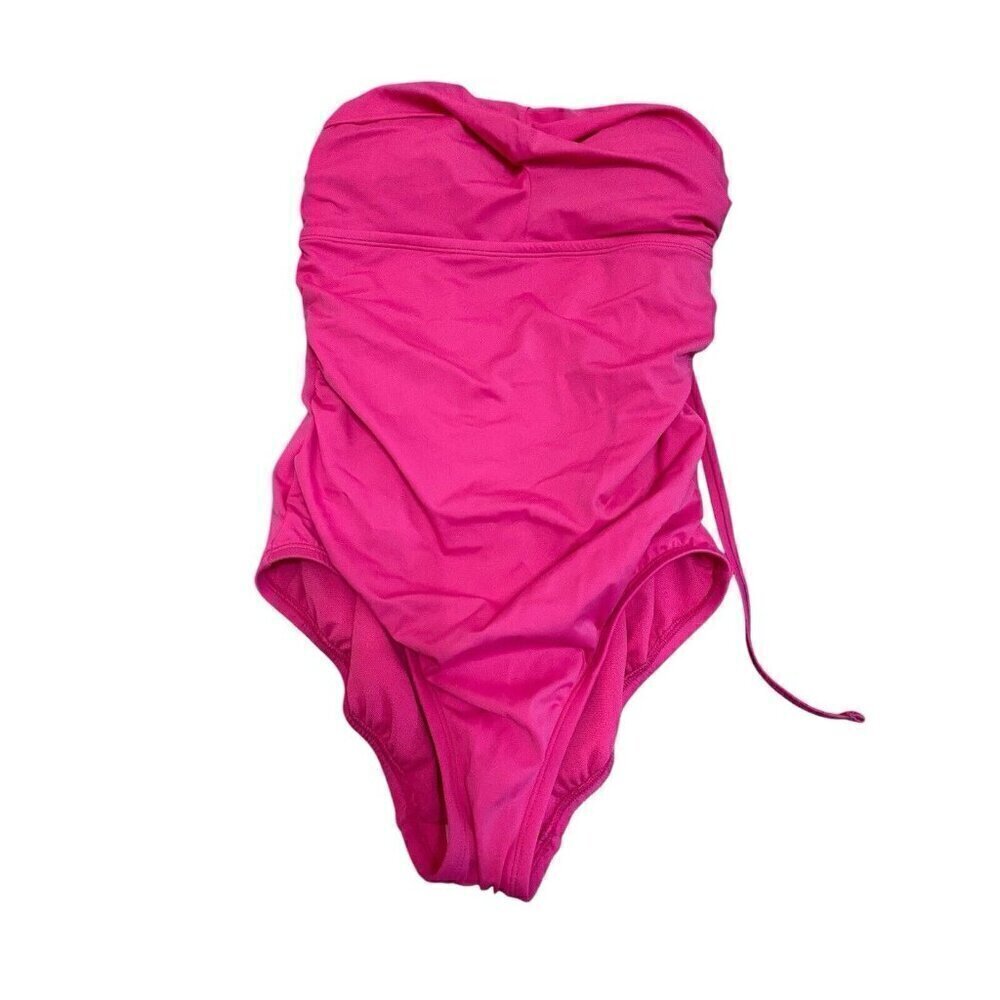 NWT Time and Tru Swimsuit Size Medium Pink Padded Cups Removable Halter Strap